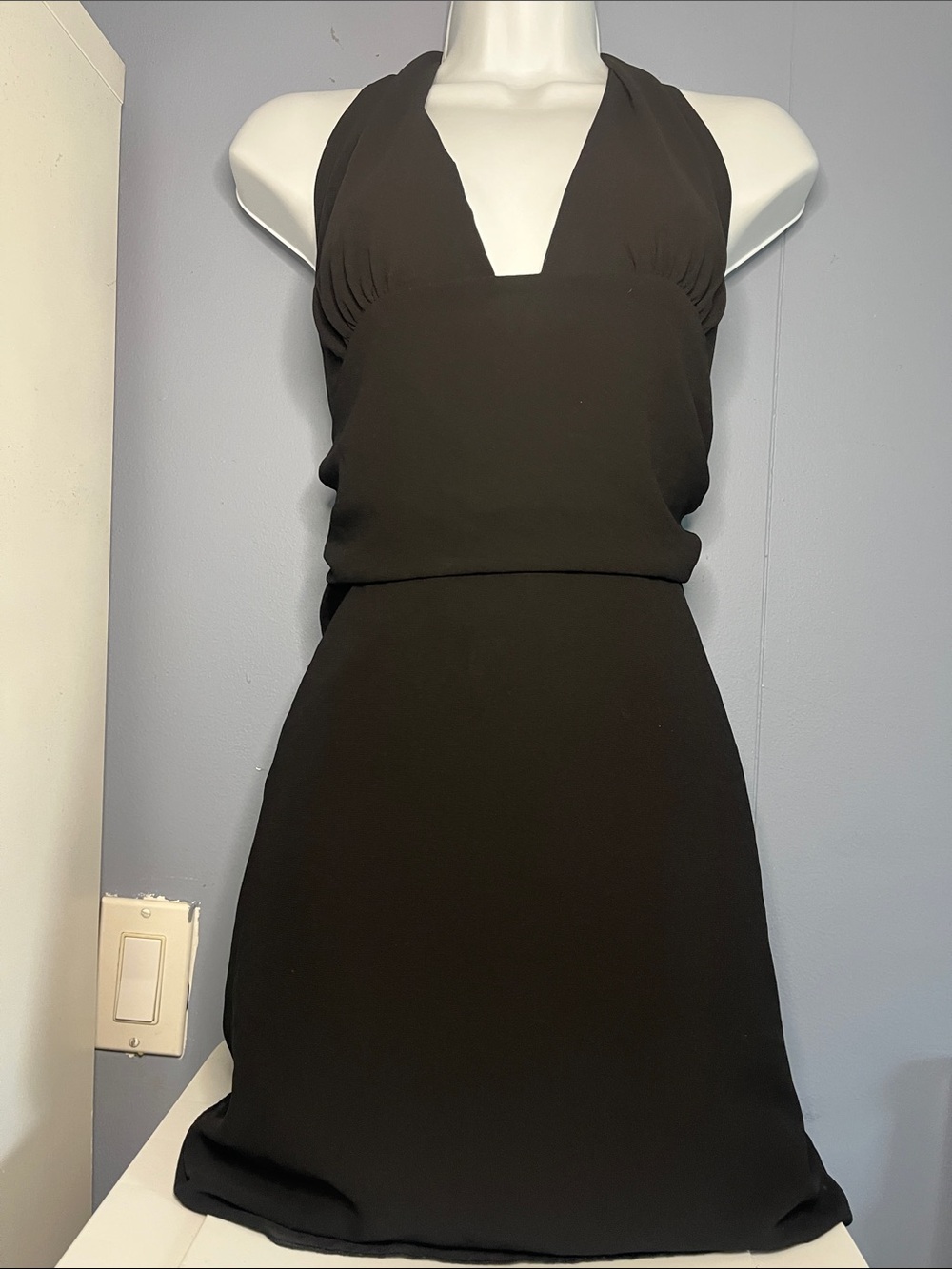 Black Halter Mini Dress